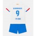 Barcelona Robert Lewandowski #9 Bortedraktsett Barn 2023-24 Korte ermer (+ Korte bukser)
